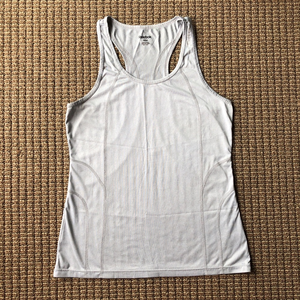 Reebok Womens Gray Racerback Tank Top (M)